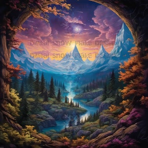 Enchanted Landscape | Fantasy Wall Art | Digital Print | Home Décor