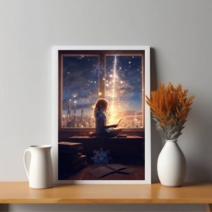 Magical Little Girl Storybook Art | Fantasy Digital Art | Home Decor | Instant Download