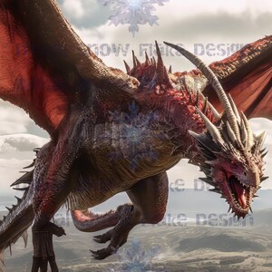 Red Dragon Art | Instant Digital Download | Fantasy Artwork in High Resolution |