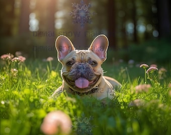 Sztuka Buldoga Francuskiego | Wydruki Cyfrowe | Natychmiastowe Pobieranie | Prezenty Buldoga Francuskiego Wystrój Domu
