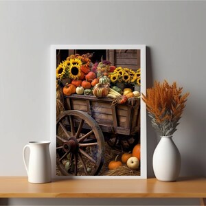 Autumn Landscape Digital Print | Festive Home Decor | Instant Download