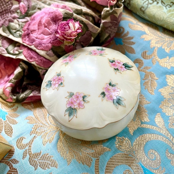 RS/Reinhold Schlegelmilch Germany Porcelain Gorgeous Antique Jewelry/Trinket Box, Candy Box, Romantic, Shabby Chic, Floral and Cute