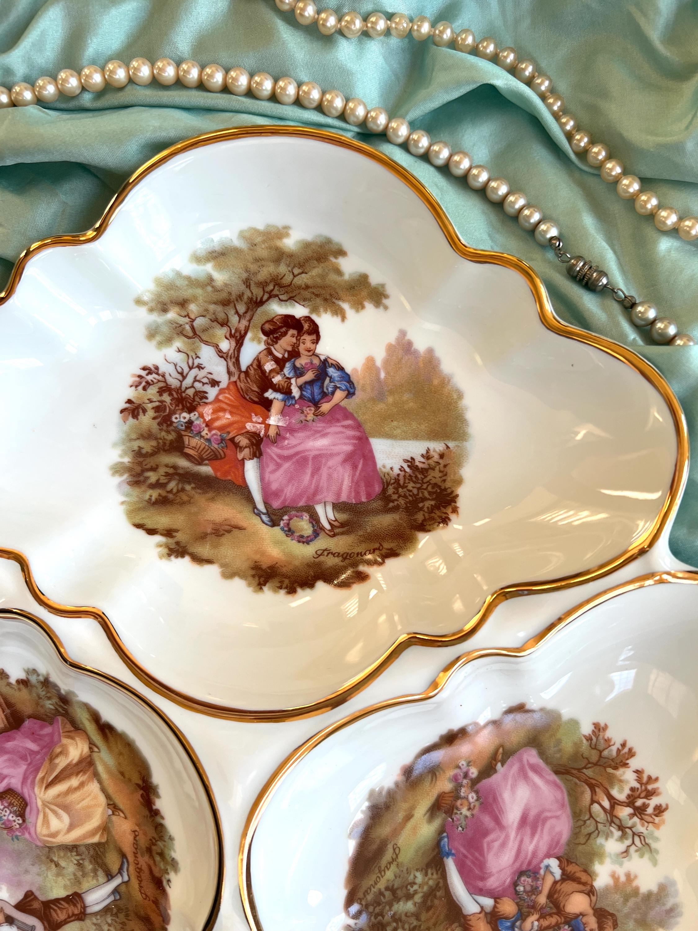 Rococo Ribbon Plate Vintage Rococo Serving Plate: SP France Porcelain, Gold Detail - Etsy