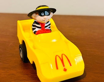 Vintage McDonald’s Hamburgler Happy Meal Toy Turbo Macs Pull Back Car/Action Figure