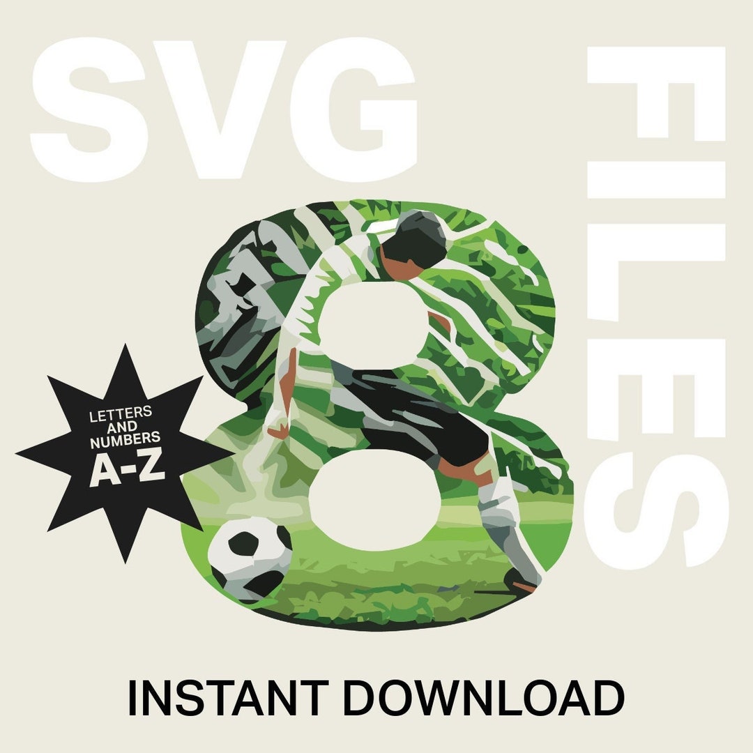 Soccer Font SVG Bundle, A-Z Letters & Numbers (digital Files) - Etsy