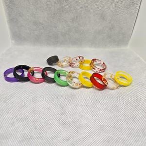 Handmade Resin Ring Accessory for both men and women, custom made, multi colored, resin ring, ring accessory,