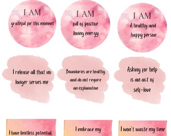 Personal Growth Affirmation Stickers