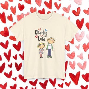 Retro Kids TV Show Tee, Cartoon Nostalgia Shirt, 90s Kid Gift, Unisex Heavy Cotton T-Shirt, Charlie and Lola Childhood Memories