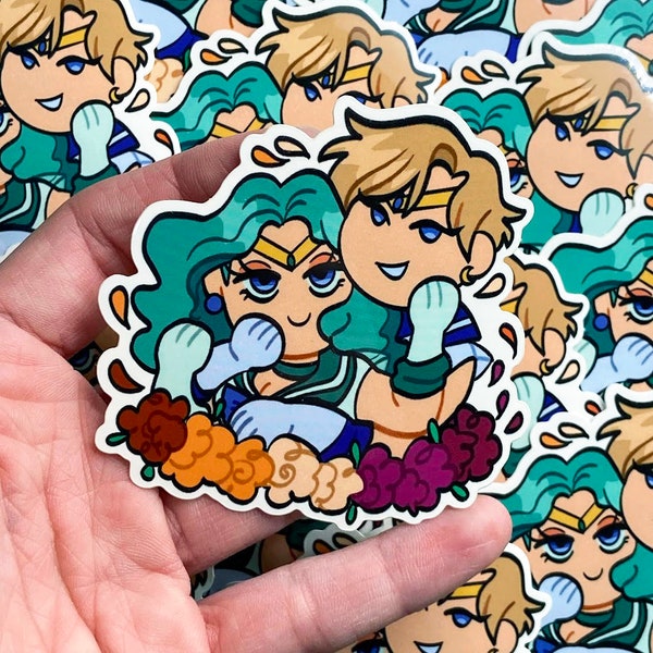 Sailor Moon Neptune and Uranus HaruMichi 3in Sticker