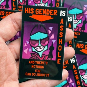Invader Zim Gender 1.5x3in Vinyl Sticker
