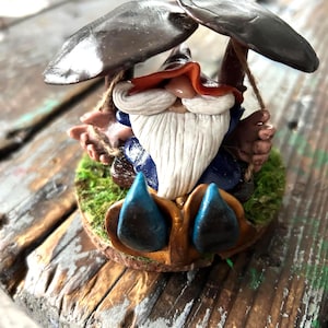 ミカヅキフタツ　オブジェ　ホシエナガ Gnome Wind Chime, Fairy Garden Hanging Decor, Mushroom