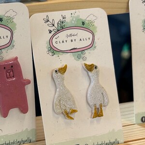 Silly Goose Dangly Earrings – Available as Hoops or Studs