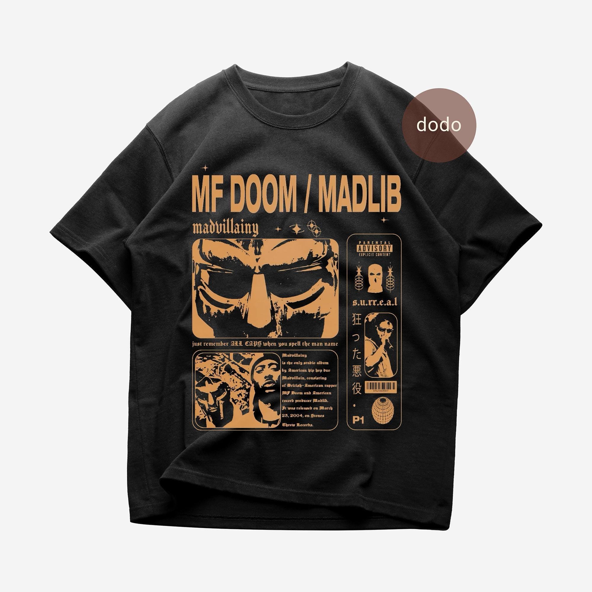 MF Doom T-shirt - Rap Music Shirt - Madvillainy Demos Album - MF