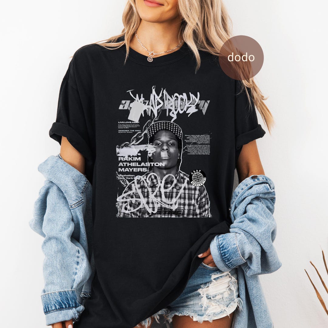 Premium ASAP Rocky T-shirt Rap Music Shirt Sundress Single
