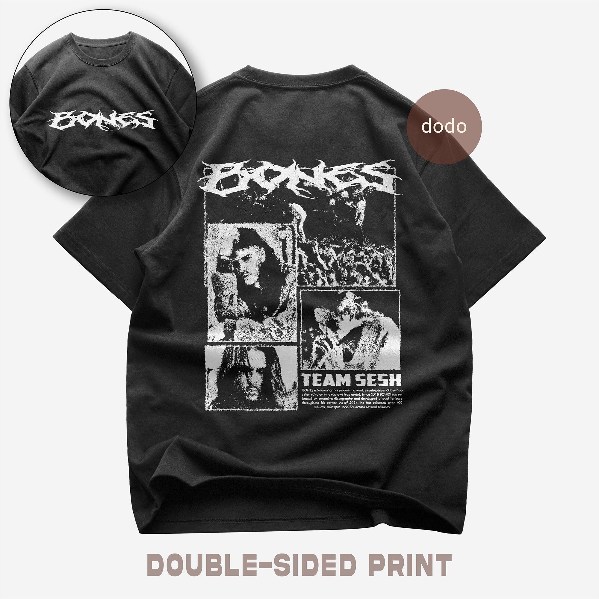 Bones T-shirt - Rap Music Shirt - Double-sided Print - Teamsesh