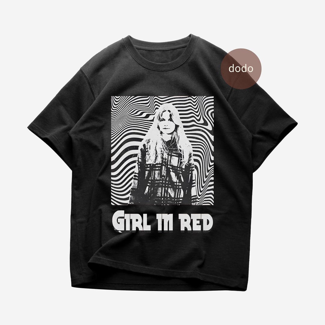 Girl in Red T-shirt - Pop Music Shirt - I Wanna Be Your Girlfriend