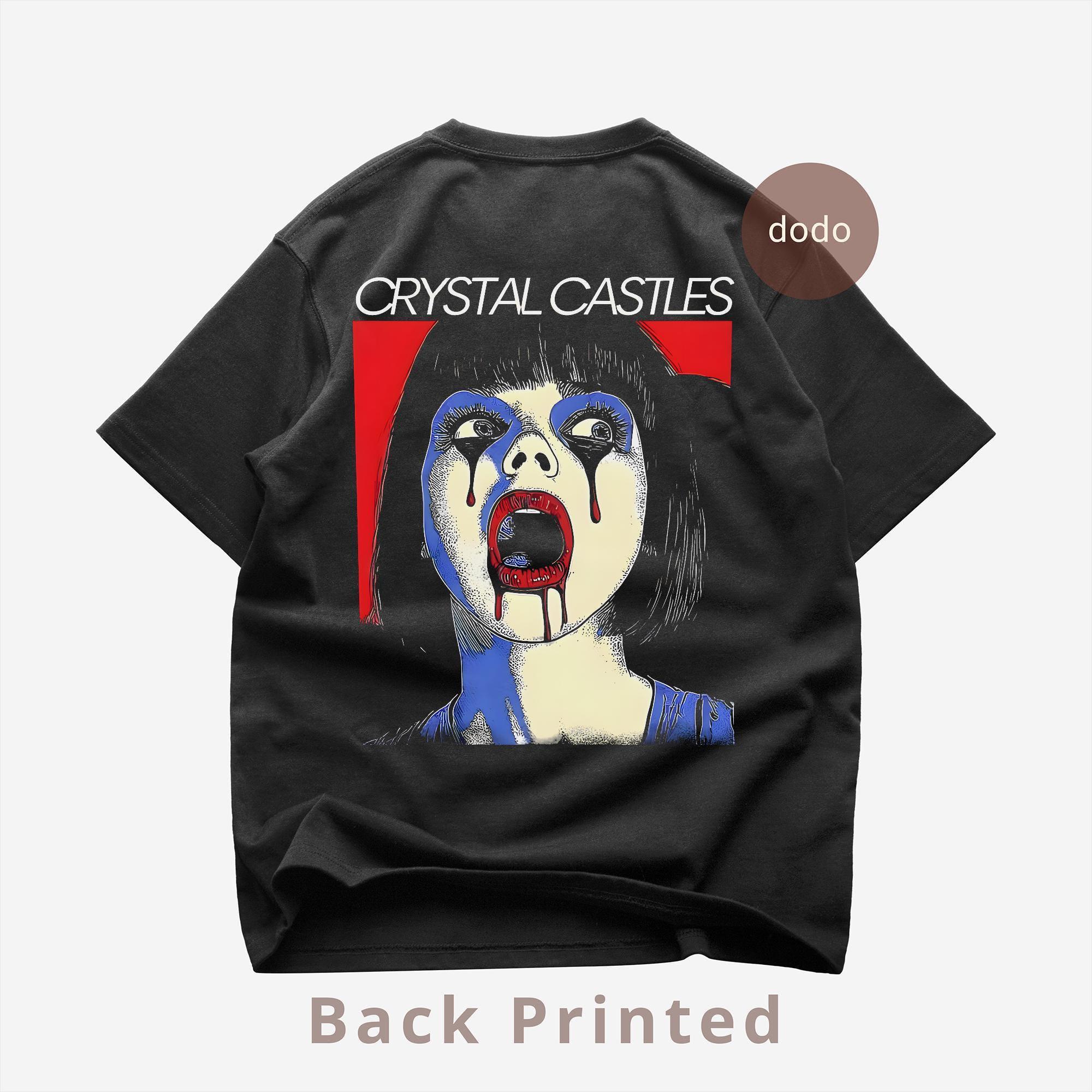 Crystal Castles Back T-shirt - Kerosene Song - Pop Music - Fan