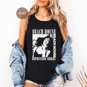 Premium Beach House Tank Top - Pop Musik Top - Depression Cherry - Beach House Album Shirt - Beach House Merch - Unisex Pop Kleidung