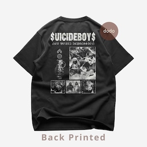 Suicideboys Back T-Shirt - Rap Music Shirt - New World Depression Album - Suicideboys Album - Suicideboys Merch - Unisex Rapper Clothing