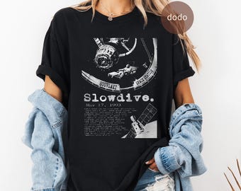 Premium Slowdive T-Shirt - Wenn die Sonne Hits Album - Rock Musik - Fan Merch