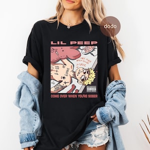 Comfort Colors Lil Peep T-Shirt - Rap Music Shirt - Come Over When You're Sober Album - Lil Peep Merch - Unisex Rapper Clothing