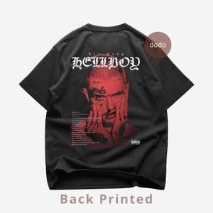 Lil Peep Back T-Shirt - Rap Music Shirt - HELLBOY Album - Lil Peep Album Shirt - Lil Peep Merch - Unisex Rapper Clothing
