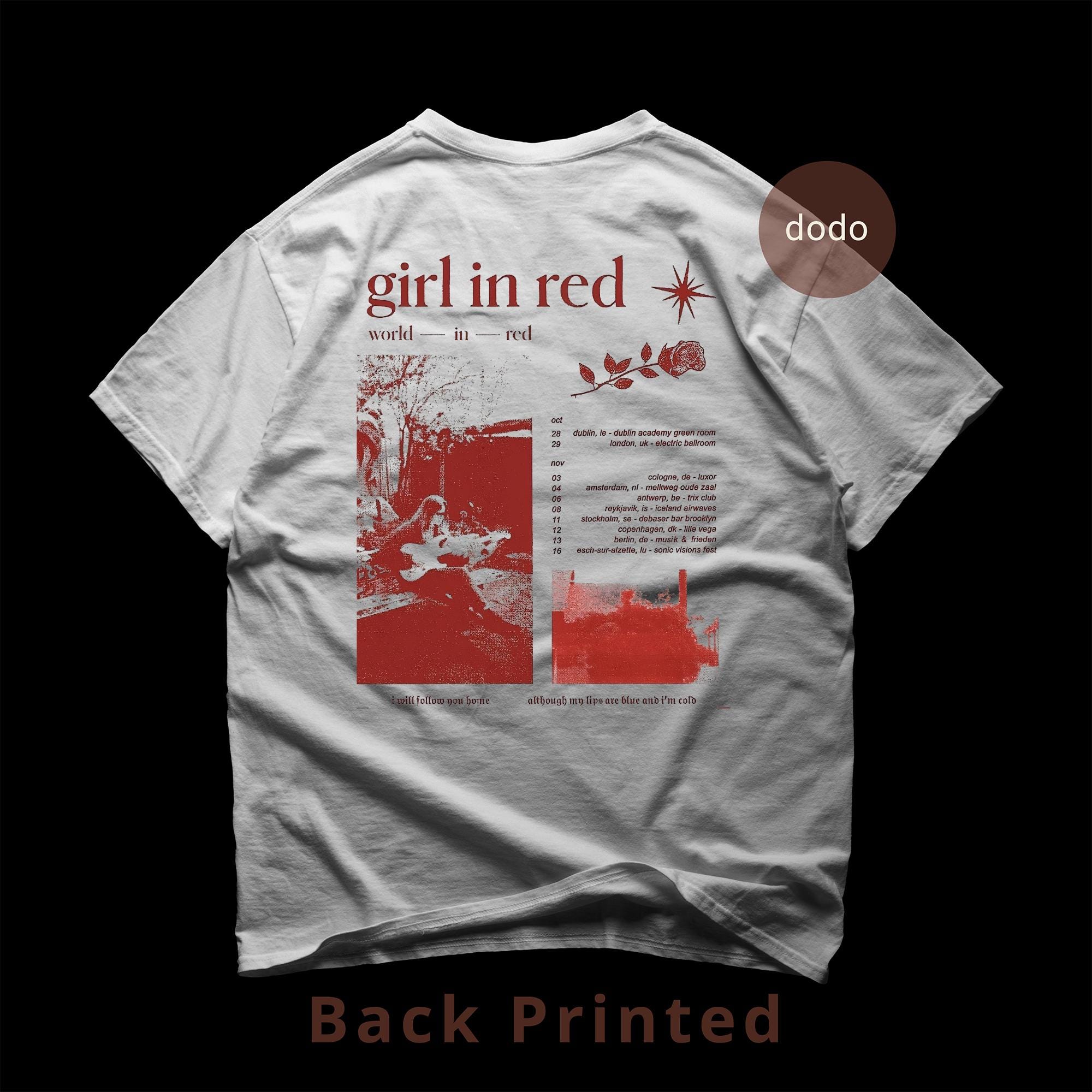Girl in Red T-shirt - World in Red Single - Pop Music - Fan Merch