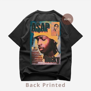 ASAP Rocky Back T-Shirt - Rap Music Shirt - Sundress Single - ASAP Rocky Album Shirt - ASAP Rocky Merch - Unisex Rapper Clothing