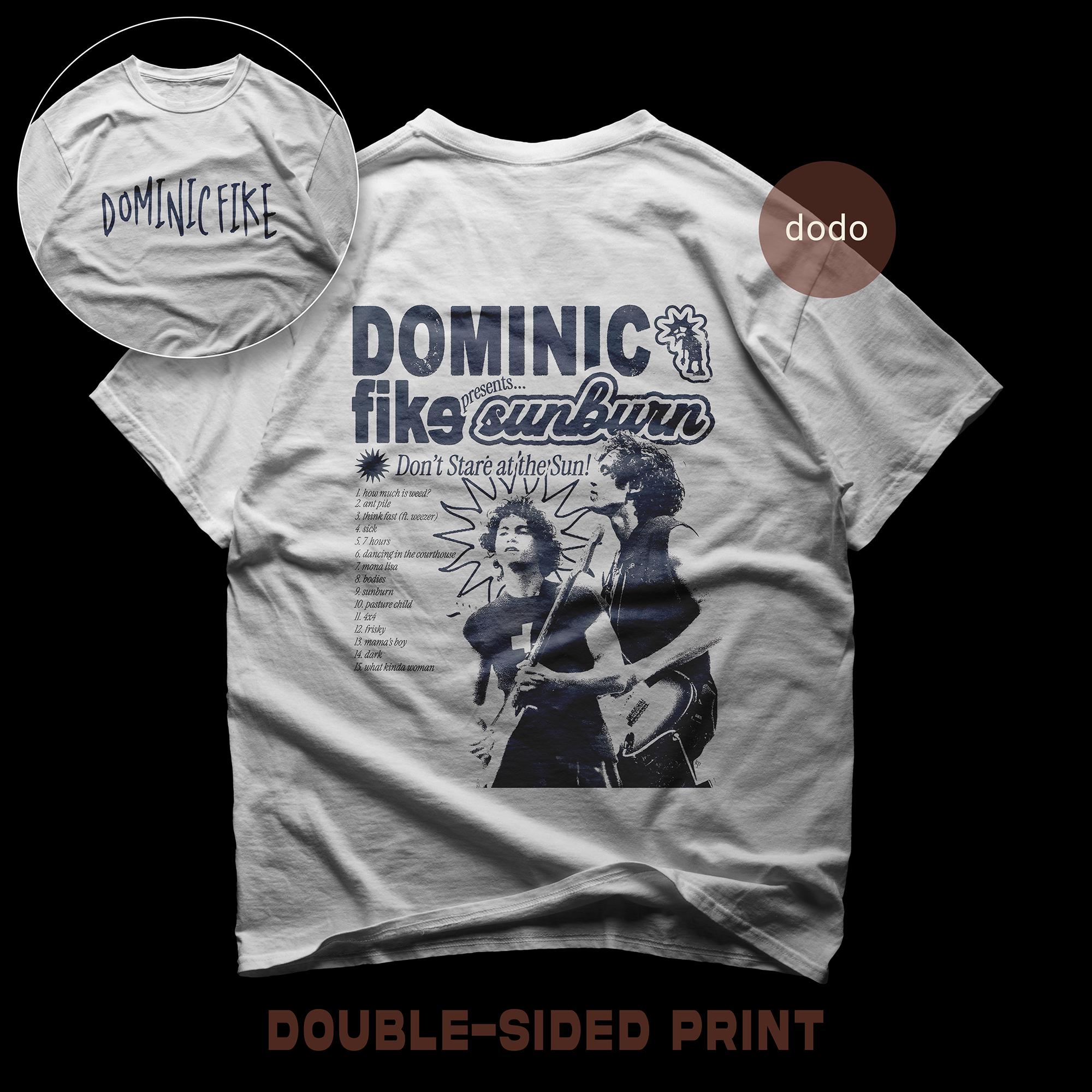 Dominic Fike Double-sided T-shirt - Sunburn Album - Rap Music