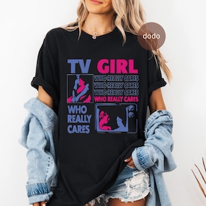 Premium TV Girl T-Shirt - Pop Music Shirt - Who Really Cares Album - TV Girl Album Shirt - TV Girl Merch - Unisex Pop Clothing