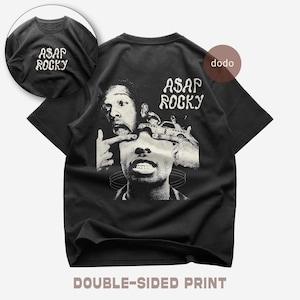 ASAP Rocky T-Shirt - Rap Music Shirt - Double-Sided Print - At Long Last Asap Album - ASAP Rocky Merch - Unisex Rapper Clothing