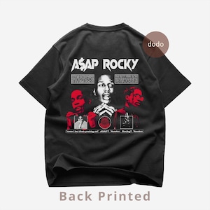 ASAP Rocky Back T-Shirt - Rap Music Shirt - Testing Album - ASAP Rocky Album Shirt - ASAP Rocky Merch - Unisex Rapper Clothing