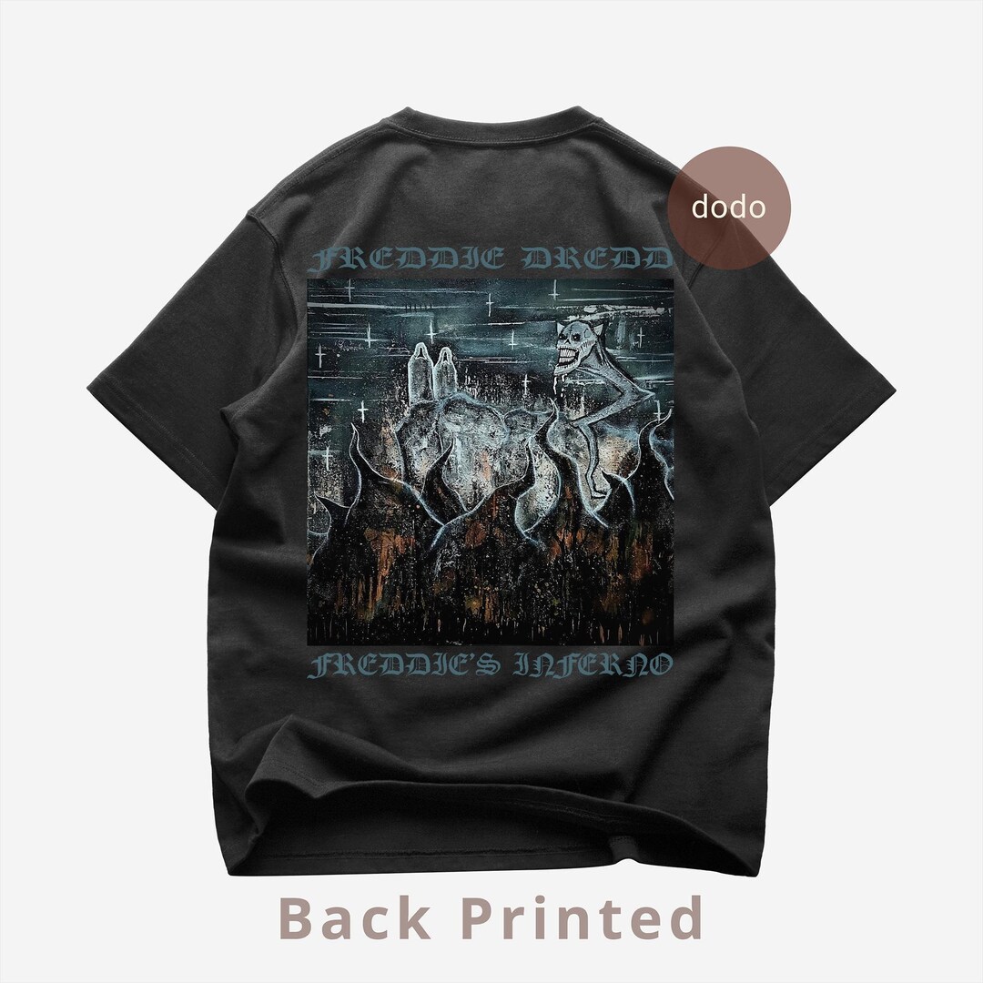 ブシロード サイン入りTシャツ To all Bushiroad fans Freddie Dredd Back T-shirt - Freddie's Inferno Album - Rap Music
