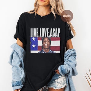 Premium ASAP Rocky T-Shirt - Rap Music Shirt - Live Love Asap Album - ASAP Rocky Merch - Unisex Rapper Clothing