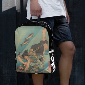 Underwater Samurai Ukiyo-e Backpack a GasMask Brand Original
