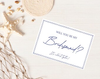 Coastal Blue Bridesmaid Proposal