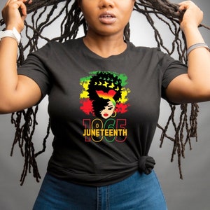Women&#39;s Black Juneteenth T-shirt (Tan & Dark Options)