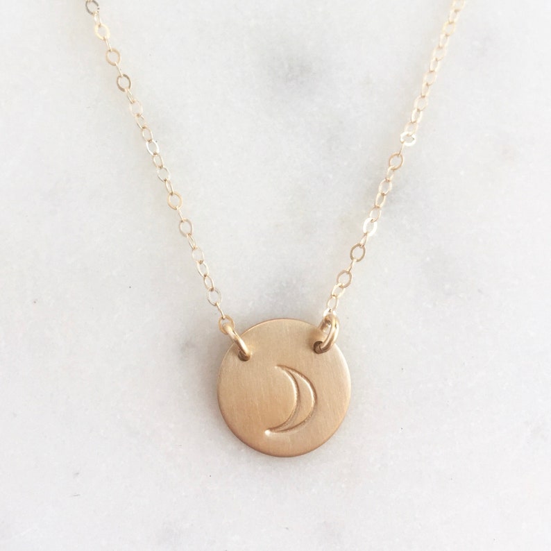 14k Gold Filled Moon Necklace,crescent Necklace,i Love You to the Moon ...