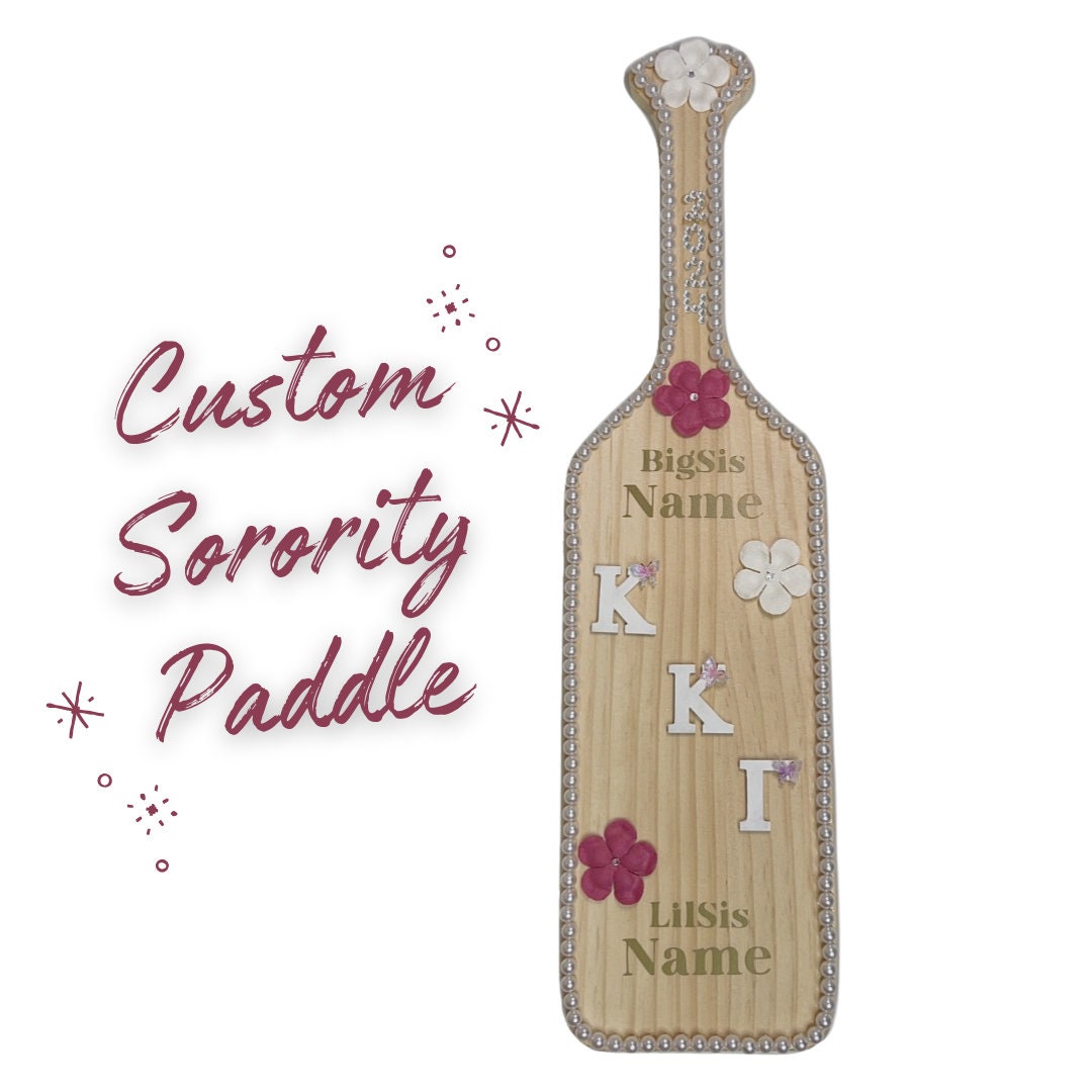 Customizable Sorority Paddle, Personalized Greek Paddle, Wooden ...