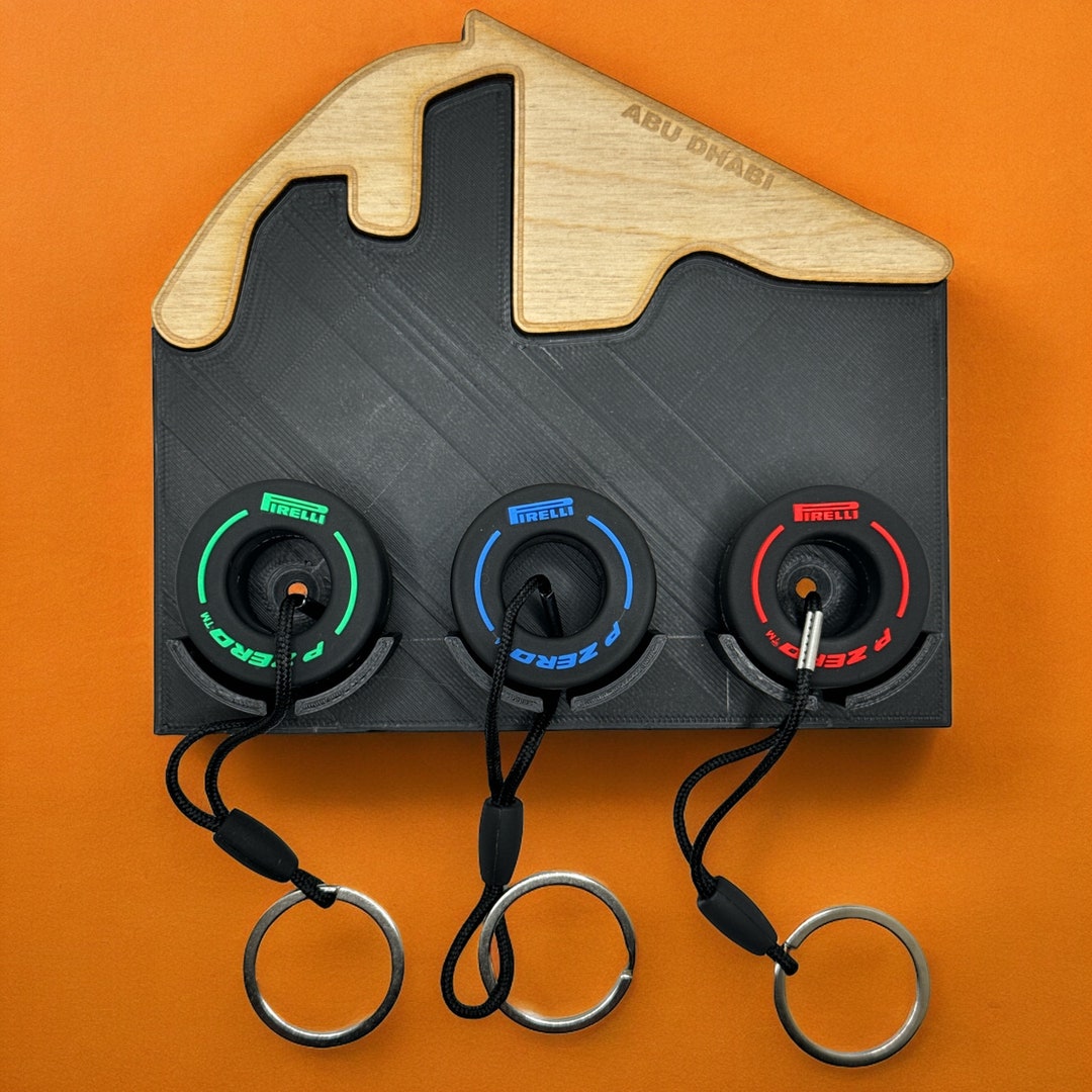 F1 Hanger Holder Wall Mounted Formula 1 Tyre Keyring Holder Laser ...