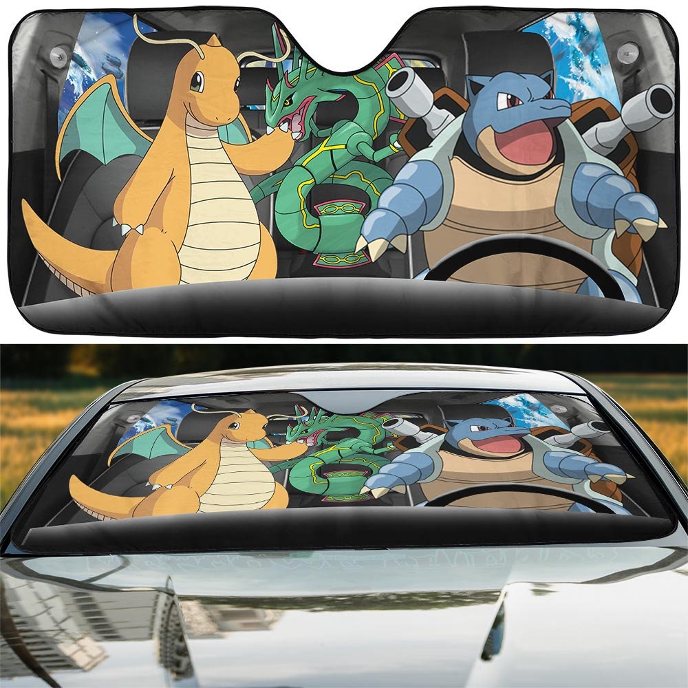 Car Windshield Sun ShadeOne Piece Anime Foldable Car Sun Visor Windshield  Sunshade for Car Accessories Fits Most Car Front Win