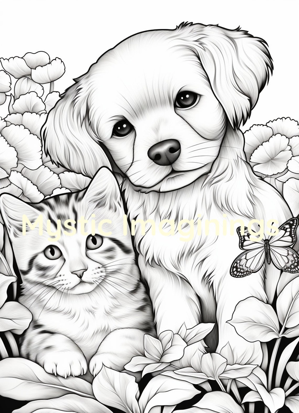 Kitten And Puppy Coloring Pages Kitten And Puppy Coloring Pages