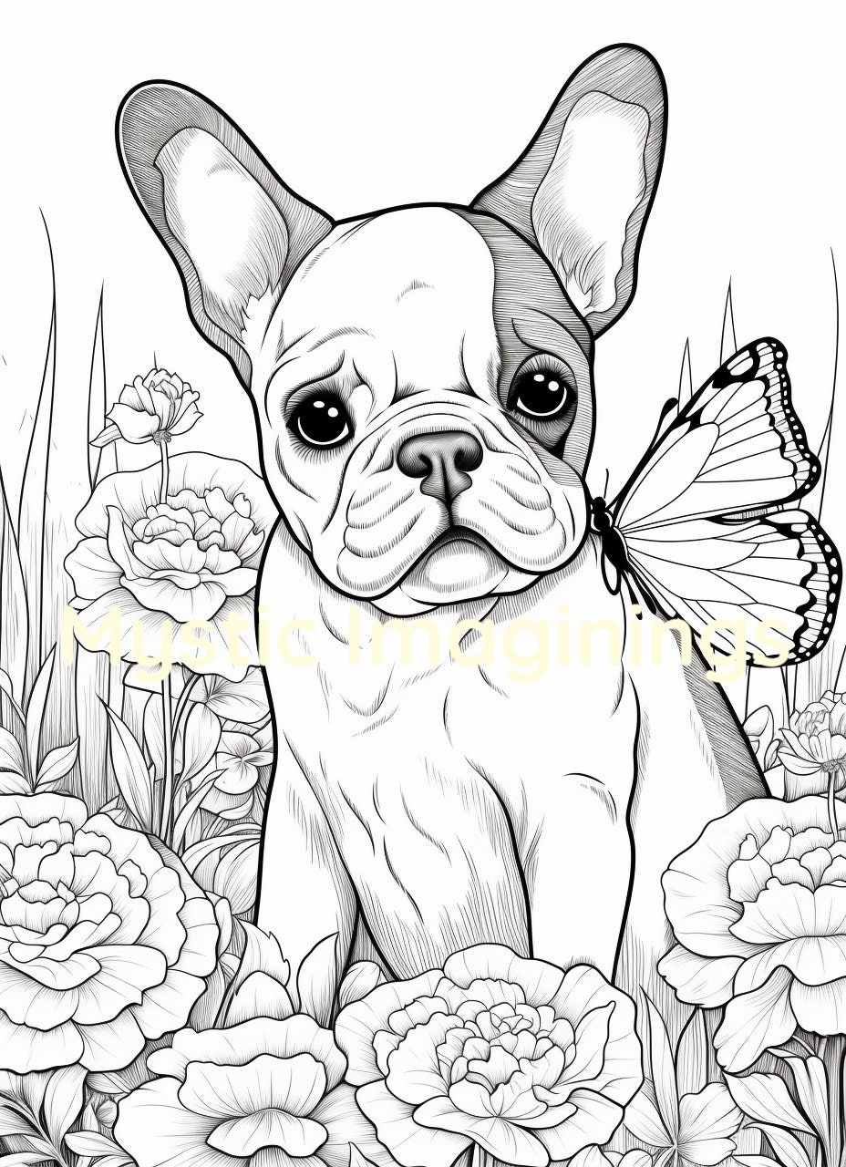 Printable Puppy and Kitten Coloring Pages for Kids. Twelve Colorings ...