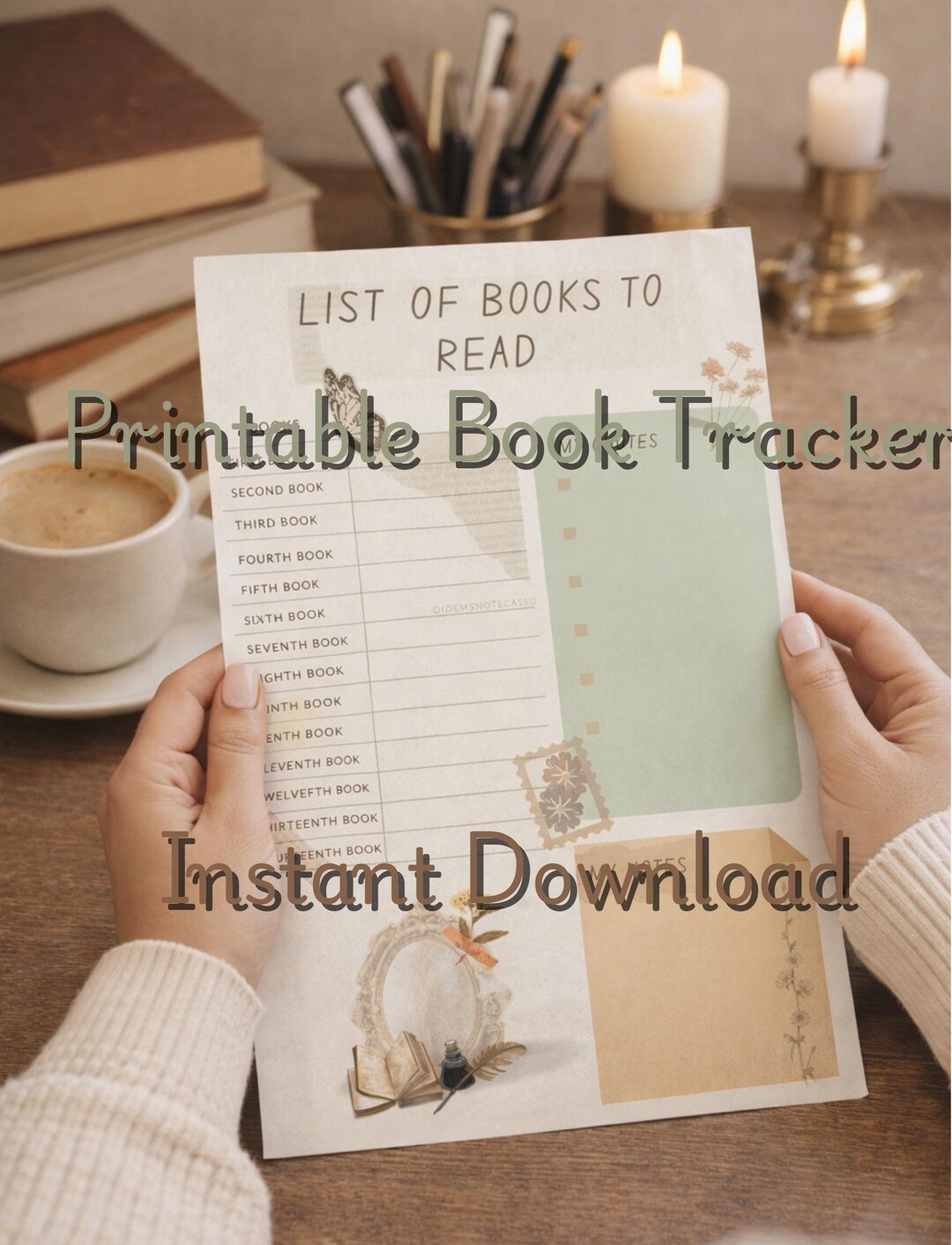 Reading Tracker Printable | Book Log | Book Lover Gift | Digital ...