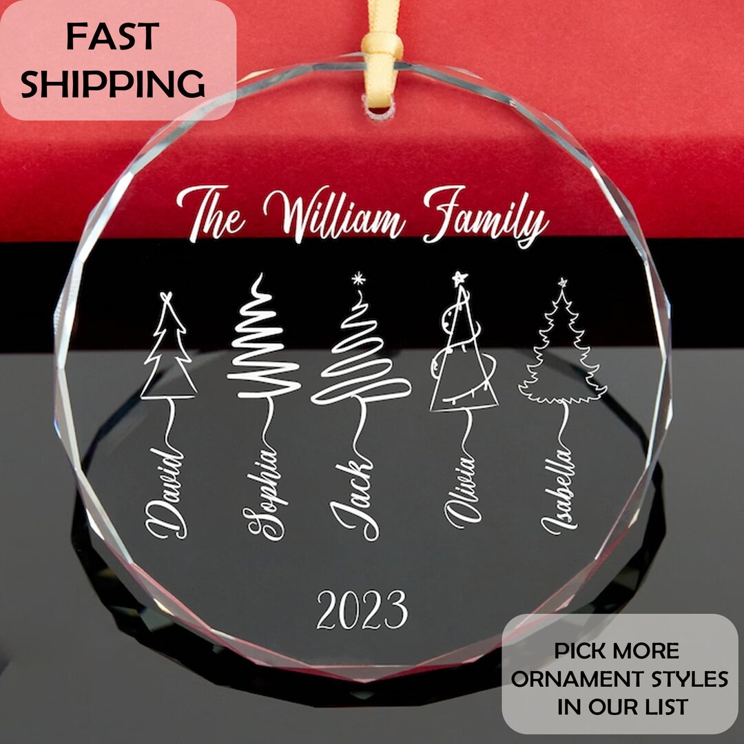 Personalized Family Christmas Ornament Family Tree Ornament Etsy