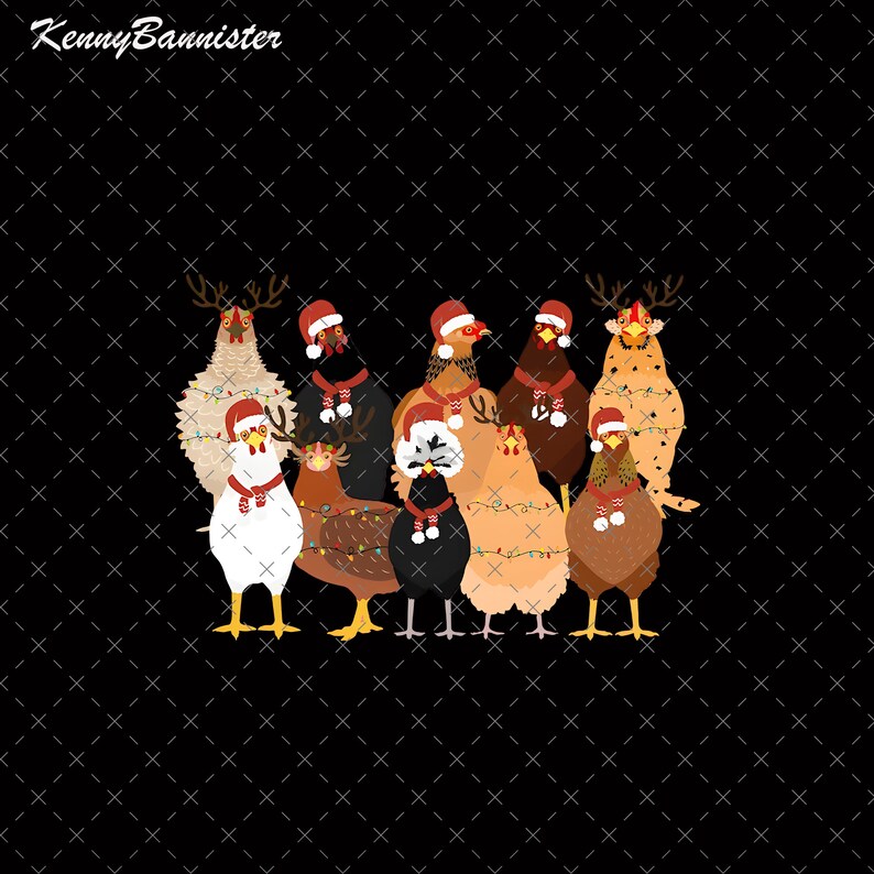 Сute Christmas Chickens Png, Christmas Farm, Funny Christmas Chicken ...