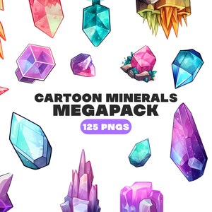 Watercolor crystals clipart, Crystals Gemstones watercolor, Crystals Gemstones PNG, Instant Download, Watercolor Clipart, Watercolor Mineral