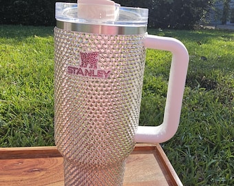 Bling 30oz Crystal Stanley con logo rosa