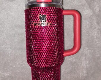 Stanley personalizzato da 40 once con strass rossi e neri lucidi