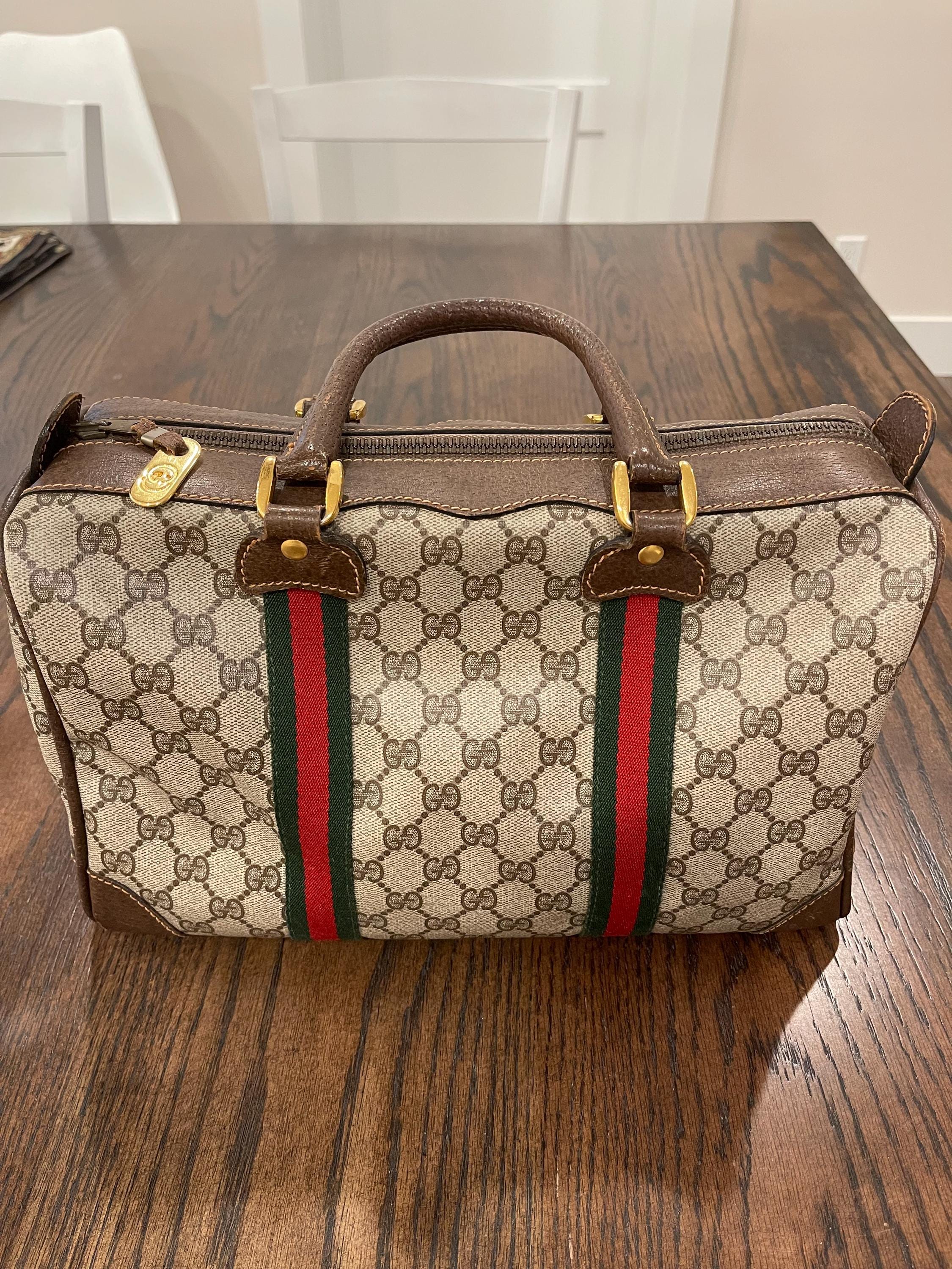 Gucci Vintage Sherry Line Boston Bag - Etsy